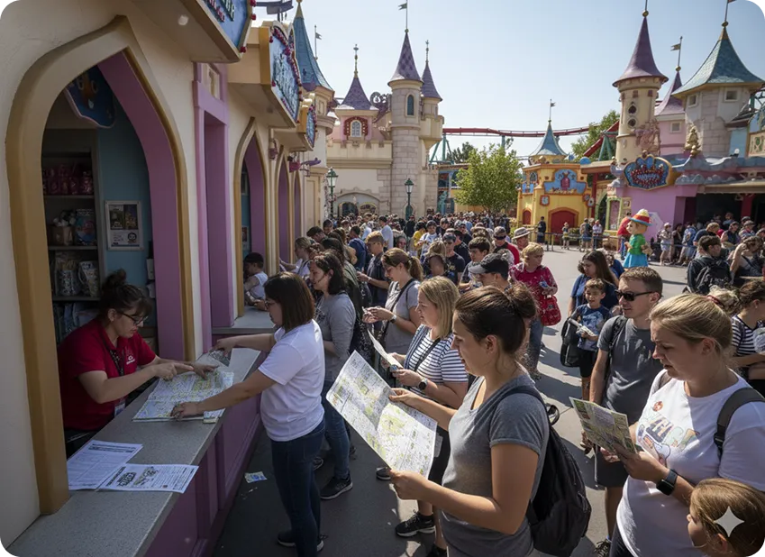 Long queues at manual ticketing